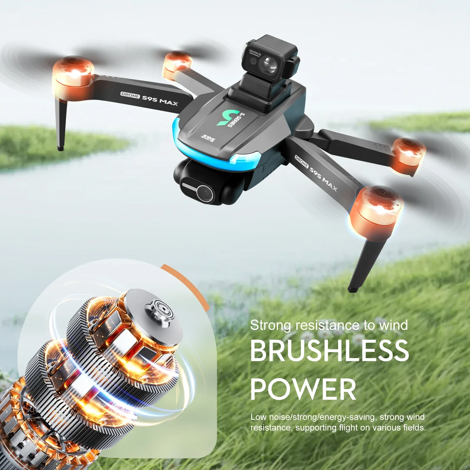 جديد S9S ماكس طائرة صغيرة بدون - مراجعة Drone Racing Camera وسعره