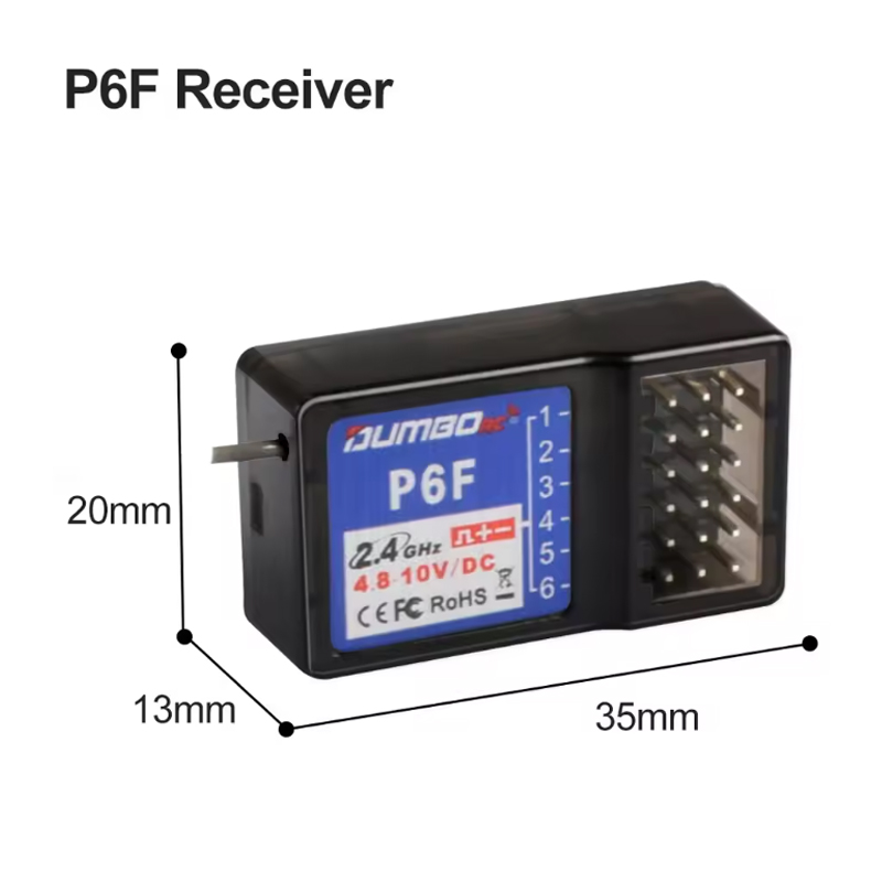 نظام تحكم لاسلكي DUMBORC P6F/P - مراجعة Drone Racing Receiver وسعره